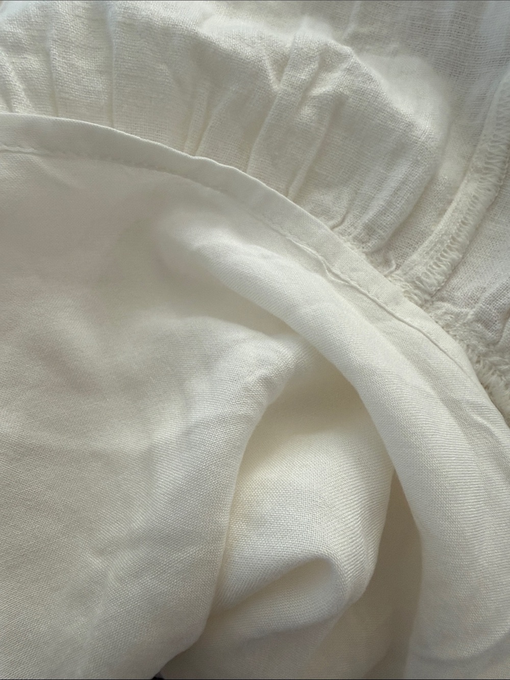 Abercrombie & Fitch Ivory Puff-Sleeve Smocked Tiered Maxi Dress - Picture 10 of 10